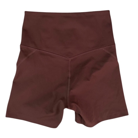 Girlfriend Collective Bike Shorts Brown Earth High Rise Gym Athletic Shorts - Picture 11 of 13